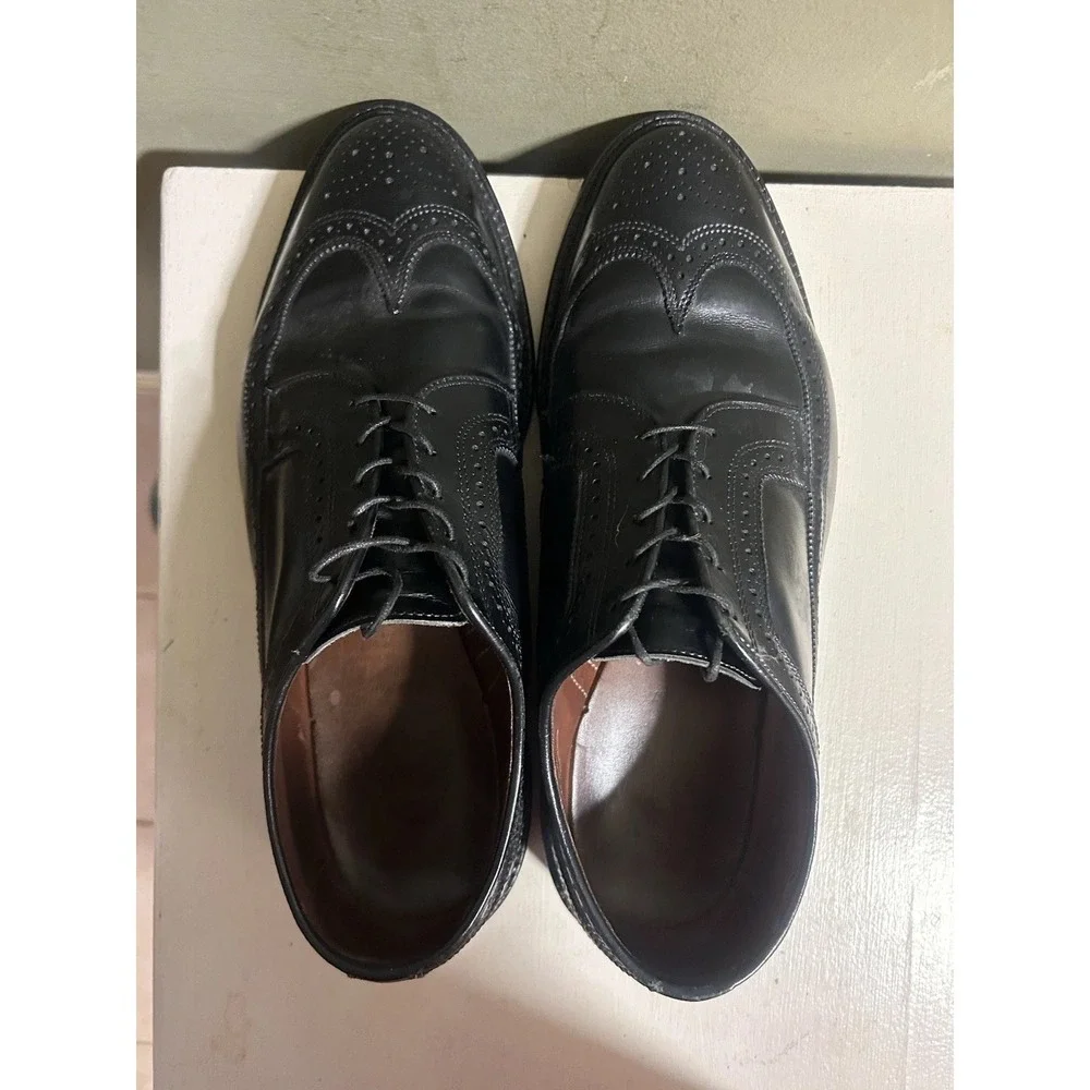 Allen Edmonds MacNeil Black Brogue Longwing Shoes Mens Sz 11.5 EEE Wide Formal